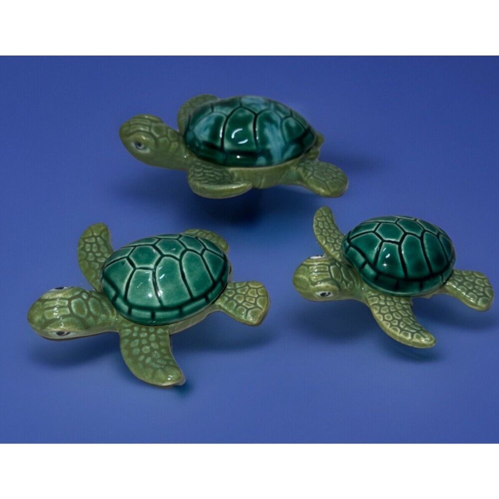 4 Ben Diller Ceramic Hawaii Maui Pottery Turtle Trinket Dish Limited 179/600
